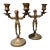 Antique Brass Double Candlestick Holders, Early 20th Century For Sale