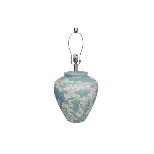 Contemporary Currey and Company Mimi Aqua Table Lamp For Sale - Image 3 of 10
