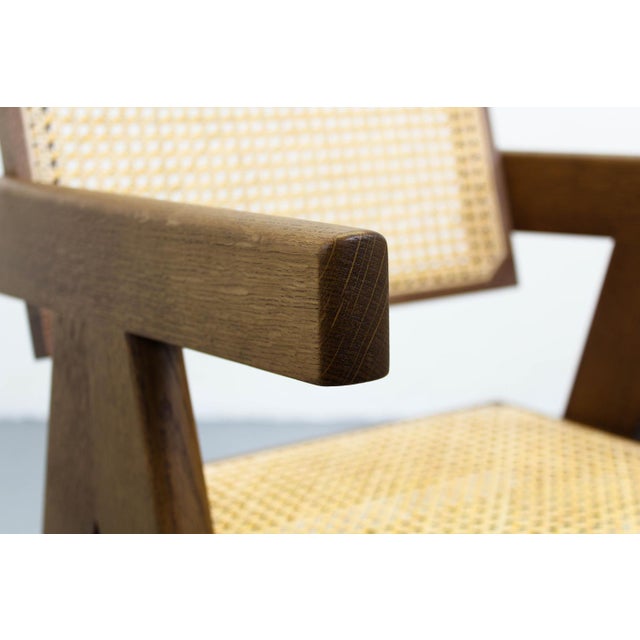 Brown 051 Capitol Complex Armchairs by Pierre Jeanneret for Cassina, 2010s, Set of 2 For Sale - Image 8 of 12