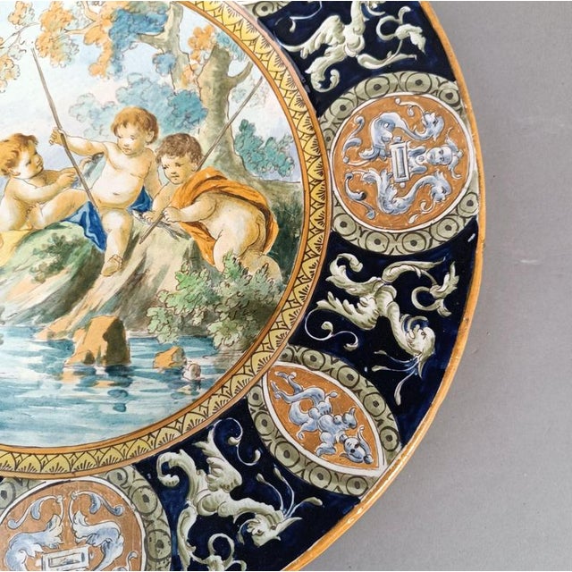 19th Century Italian Ceramics Plate from Urbino For Sale - Image 10 of 13