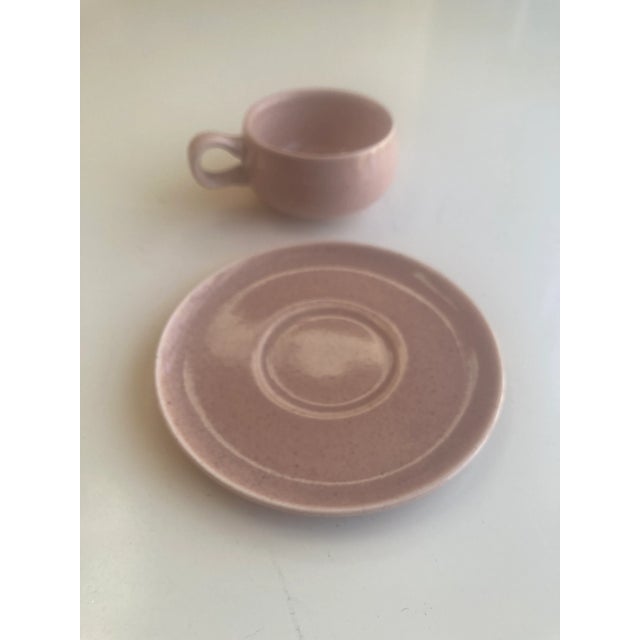 Russel Wright Mid-Century Russel Wright Steubenville Mini Cup & Saucer- 2 Pieces For Sale - Image 4 of 6