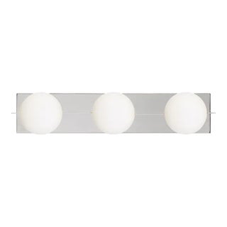 Visual Comfort Modern Orbel 3-Light Bath LED Polished Nickel For Sale