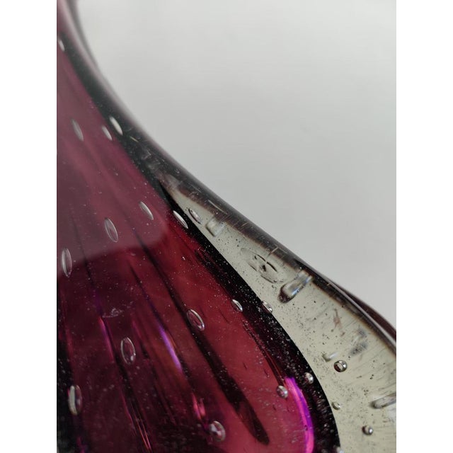 Glass Murano Glass Vase in Amethyst, 1950s For Sale - Image 7 of 12