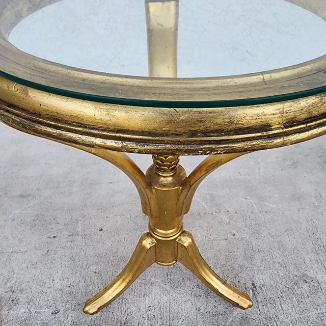 Mid Century Giltwood Side Center Table For Sale - Image 9 of 10