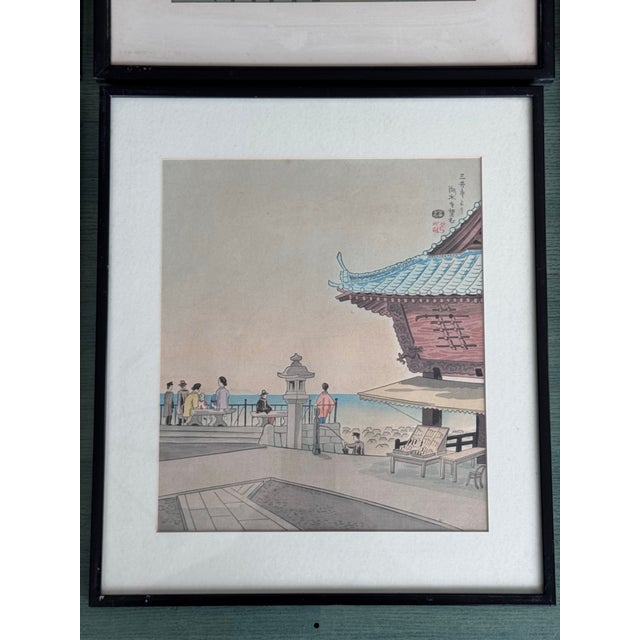 1930s Tokuriki Tomikichiro Japanese Woodblock Prints, Set of 6, Shin Ōmi Hakkei For Sale In San Francisco - Image 6 of 12