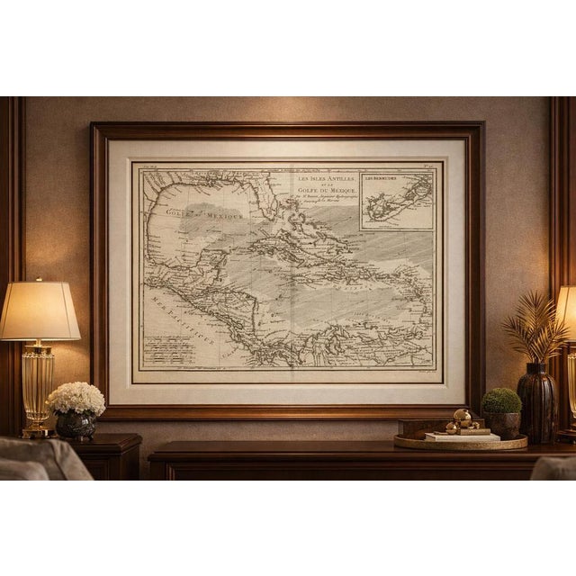 This detailed late 18th-century map depicts the Caribbean region and the Gulf of Mexico at a moment of intense colonial,...