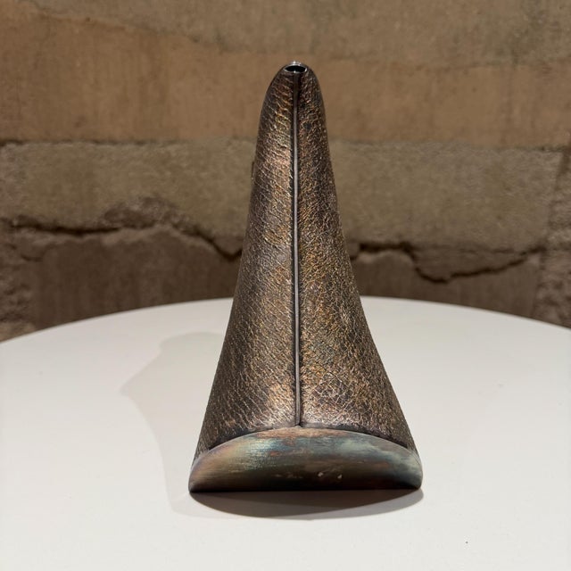 For your consideration, a unique object that features characteristics with a sculptural metalwork , however it is cocktail...