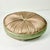 1960s Mid-Century Hollywood Regency Boho Chic Round Silk Pleated Button Decorative Pillow. For Sale - Image 4 of 13