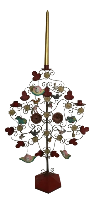 Vintage Aurelio Flores Style Mexican Folk Art Tree of Life Sculpture