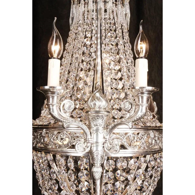 Gold 20th Century Biedermeier Basket Chandelier For Sale - Image 8 of 10