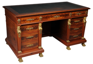 Royal Empire Desk in Gilt Bronze, 19th Century