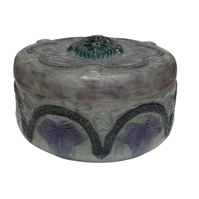 1920s Antique French Pate De Verre Box by Gabriel Argy-Rousseau C.1920 For Sale - Image 5 of 7