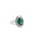 Early 21st Century Natural Zambian Emerald Ring with Diamonds and 14k Gold For Sale - Image 5 of 5