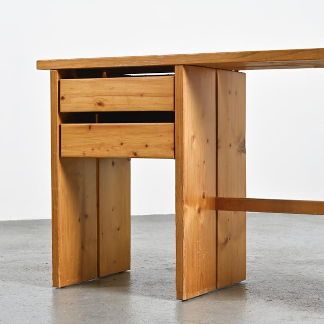 Pine Desk from Mobilier Gal La Plagne, 1960s For Sale - Image 6 of 11
