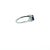 Early 21st Century 10k White Gold Oval Blue Cz Bypass Ring With Cz Accents, Size 6.5 For Sale - Image 5 of 5