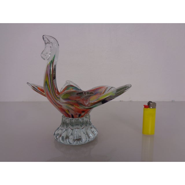 Murano glass bowl in the shape of a swan from the 1960s. This piece has an attribution mark, I am sure that it is...