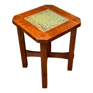 Stickley Tile Top Side Table For Sale