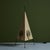 Metal Late 20th Century Postmodern Pyramid Paper Shade Table Lamp For Sale - Image 7 of 14