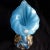 Vintage Murano Seguso Blue Opalescent Gold Flecks Italian Art Glass Mid Century Sculptural Flower Vase For Sale In Orlando - Image 6 of 12