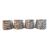 Brunschwig & Fils Le Zebre Clip on Chandelier/Sconce Lamp Shades ,Set/4 For Sale