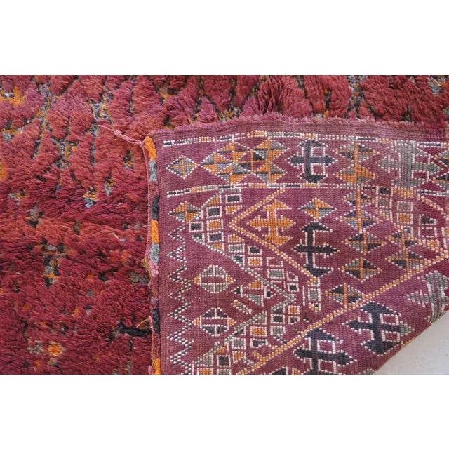 Red Moroccan Berber Rug - 6'10" X 9'10" Ft For Sale - Image 10 of 11