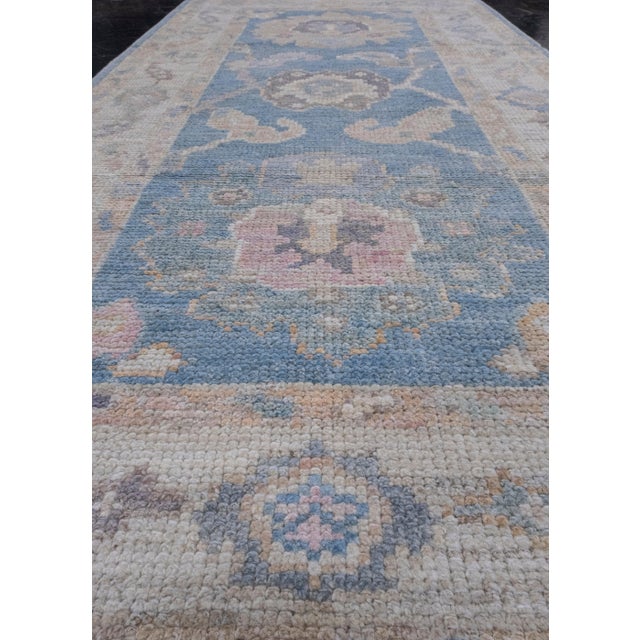 Textile Turkish Oushak Rug 2'6" x 5'1" For Sale - Image 7 of 8