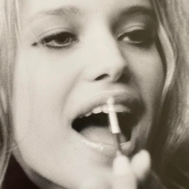 Fashion Photograph Georgia May Jagger Applying Lipgloss, Black and White, Unframed For Sale - Image 4 of 7