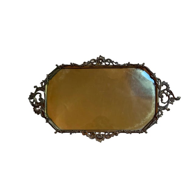 Early 20th Century Early 20th Century Metal Curved Glass Picture Frame For Sale - Image 5 of 10