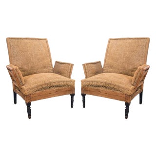 A Pair of Napoleon III Arm Chairs on Ebonized Legs, France, Ca. 1860 For Sale