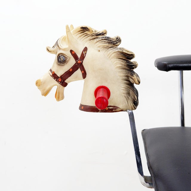 Mid-Century Modern Vintage Children's Hairdresser or Barber Chair from Cavallino, 1950s For Sale - Image 3 of 18