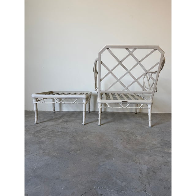 White Brown Jordan Calcutta White Aluminum Outdoor Furniture - Set of 3 For Sale - Image 8 of 18