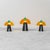 Set of 3 gambarro & poggi lamps. metal base and colored murano glass shade. good condition. they may show signs of wear....