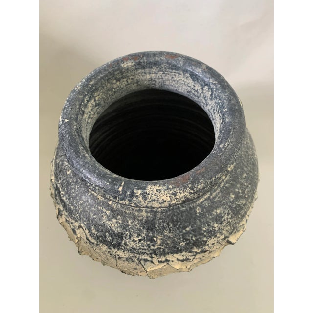 Mid-Century Modern Vintage Rustic Clay Pottery Vase For Sale - Image 3 of 6