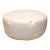 White Leather Diamond Tufted Ottoman For Sale