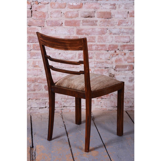 Art Deco Chairs in Walnut, Czech, 1920s, Set of 6 For Sale - Image 10 of 14