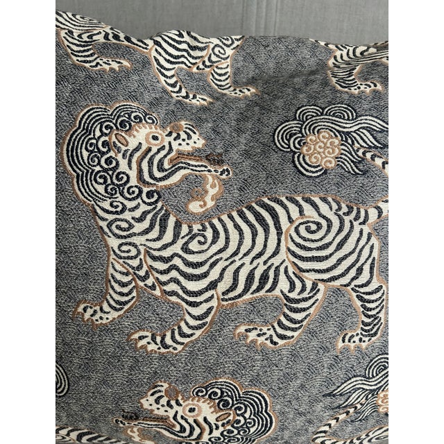 Pair of Clarence House Tibet Tiger Pilllows For Sale In Charlotte - Image 6 of 7