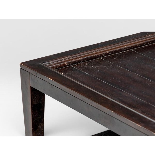 Traditional Bernhardt Vintage Patina Solid Mahogany Square Coffee Table For Sale - Image 3 of 9