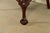 Kindel Furniture Chippendale Carved Mahogany Blue Velvet Upholstered Wingback Lounge Chair For Sale - Image 9 of 14