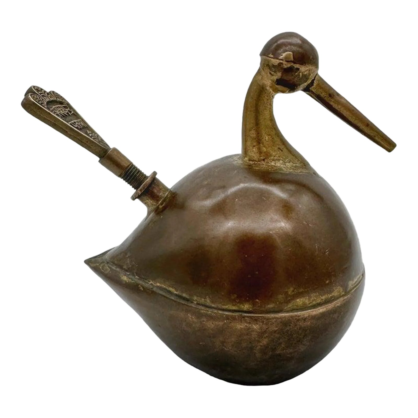 Early 20th Century Brass & Iron Jeweler's Torch, Karnataka, South India ...