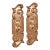 Pair of Mid 20th Century Copper Plated Brass Art Nouveau Door Push Plates For Sale