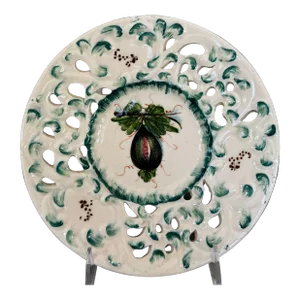 Italian Reticulated Fig Motif Plate
