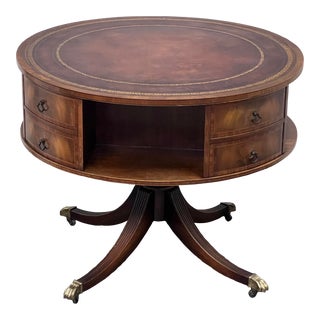 Heirloom Weiman Vintage Spinning Drum Library Table For Sale