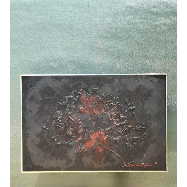 Vintage 1972 Monumental Impasto Abstract Painting on Board For Sale - Image 4 of 12