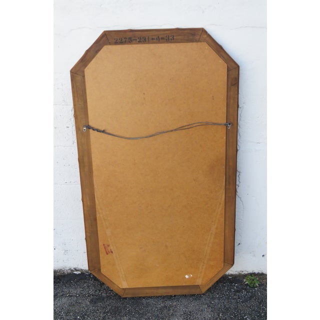 Hollywood Regency Hollywood Regency Vanity Dresser Bathroom Wall Faux Bamboo Caned Mirror 5760 For Sale - Image 3 of 12