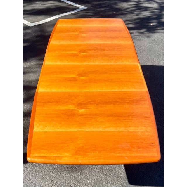 Wood Mid Century Modern Extendable Teak Dining Table + Two Leafs | by Laurits M Larsens For Sale - Image 7 of 12