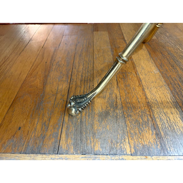 Maison Baguès 1940s Italian Bronze and Marble Table For Sale - Image 4 of 12