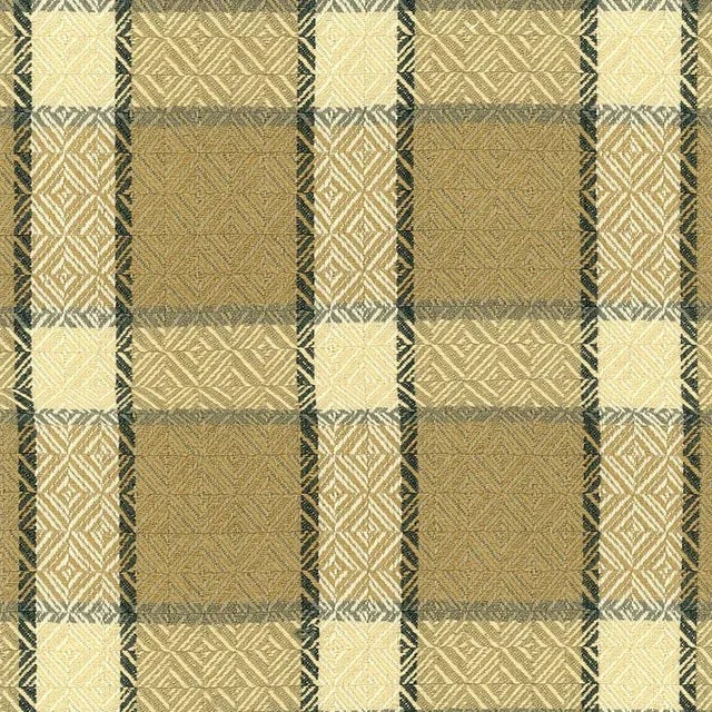 Contemporary Sample - Schumacher Chesterfield Plaid Fabric in Cork For Sale - Image 3 of 3