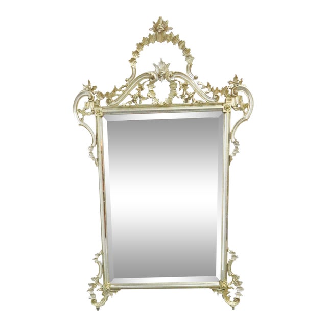 Ethan Allen Italian Silver & Gold Gilt Mirror Chairish