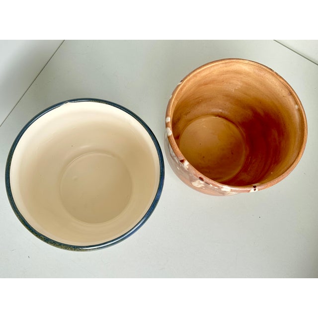 Modern Ceramic Plant Pots, Germany, 1980s, Set of 2 For Sale - Image 3 of 14