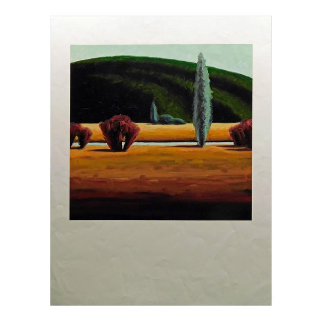 James Thorpe Cypress Morning Hand Signed Acrylic Landscape For Sale